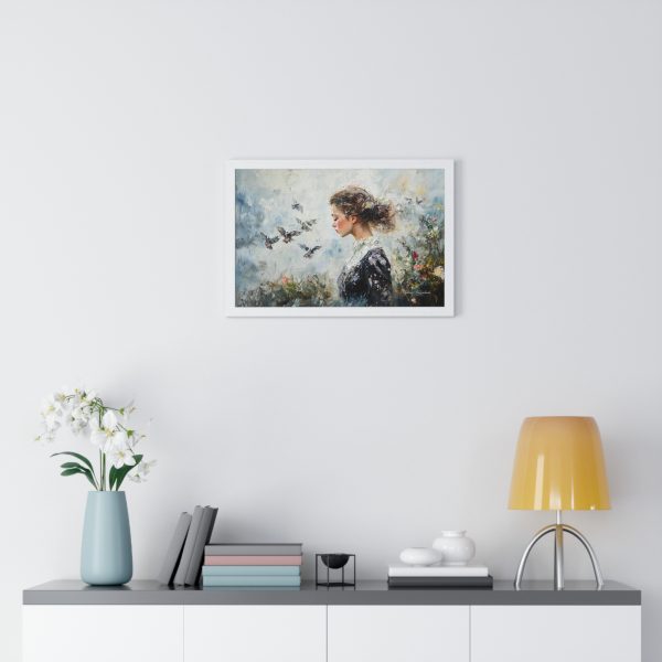 Elegant Floral Framed Poster, Dreamy Portrait Art, Home Decor, Gift for Art Lovers, Inspirational Wall Art - Image 5