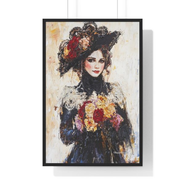 Elegant Vintage Art Poster, Framed Wall Decor, Romantic Gift, Home Aesthetic, Art Enthusiast Decor, Unique Housewarming Present