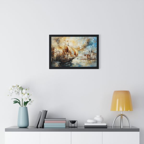 Scenic Maritime Horizontal Framed Poster, Nautical Wall Art, Ship Decor, Ocean Aesthetic, Home Gallery - Image 2