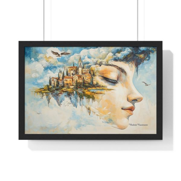 Dreamy Landscape Framed Poster, Art for Home Decor, Wall Art for Living Room, Gift for Art Lovers, Inspirational Artwork
