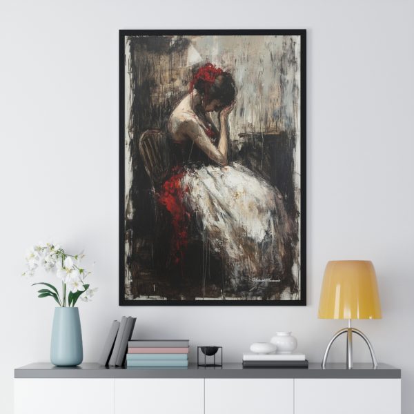 Elegant Emotional Art Print, Framed Wall Decor, Feminine Fine Art, Living Room Aesthetic, Gift for Art Lovers - Image 2