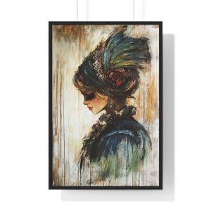 Elegant Framed Art Poster, Bohemian Wall Decor, Vintage Home Decoration, Fashion Illustration, Gift for Art Lovers