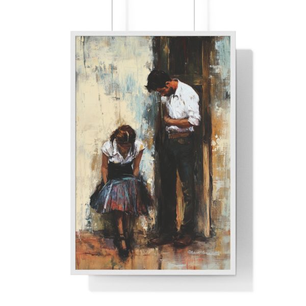 Emotional Vertical Framed Poster - Romantic Wall Art, Elegant Home Decor, Gift for Anniversary, Couples Artwork, Emotional Art Print - Image 4