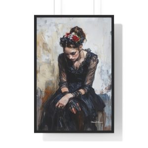 Elegant Gothic Wall Art Poster, Artistic Home Decor, Framed Vintage Art, Stylish Gift for Her, Dark Aesthetic Decor