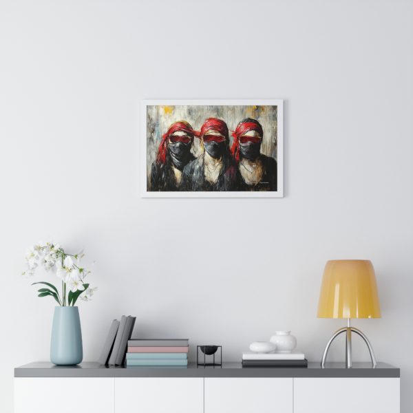Artistic Framed Wall Poster Print, Home Decor, Wall Art, Unique Gift, Gallery Wall, Red Bandana Art, Modern Artwork - Image 5