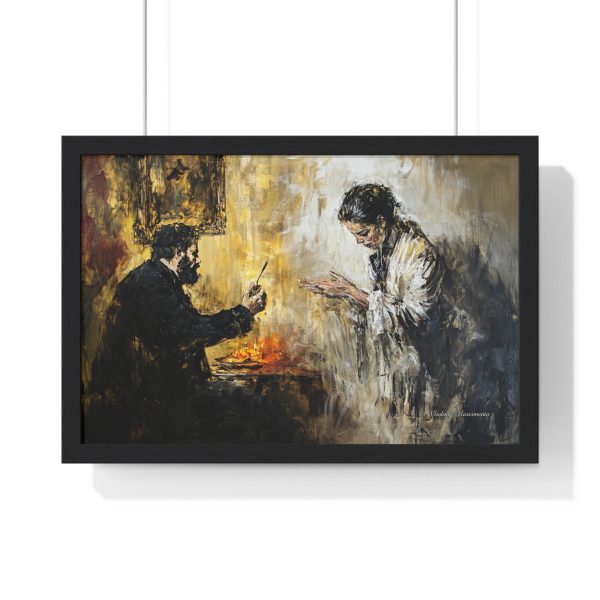 Artistic Framed Poster, Elegant Wall Decor, Living Room Artwork, Gift for Art Lovers, Cozy Home Aesthetic