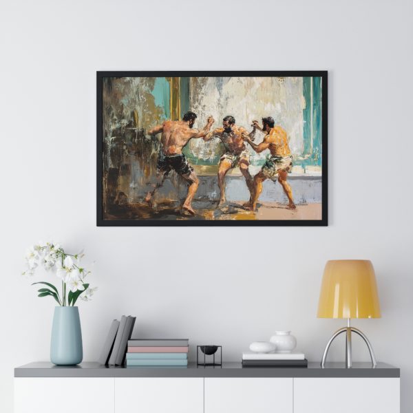 Dynamic Framed Wall Art of Wrestling Scene | Home Decor, Gift for Sports Enthusiasts, Living Room Art, Unique Artwork, Fitness Decor - Image 14