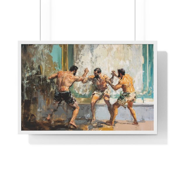 Dynamic Framed Wall Art of Wrestling Scene | Home Decor, Gift for Sports Enthusiasts, Living Room Art, Unique Artwork, Fitness Decor - Image 16