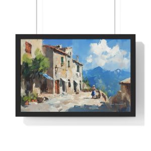 Charming Landscape Framed Poster, Wall Art Decor, Home Decor, Gift for Art Lovers, Vintage Poster, Nature Scene Decoration