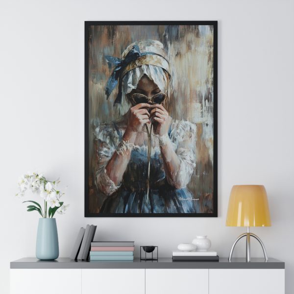 Elegant Vertical Framed Poster, Vintage Art Print, Home Decor, Unique Gift, Wall Art, Art Collectible - Image 2