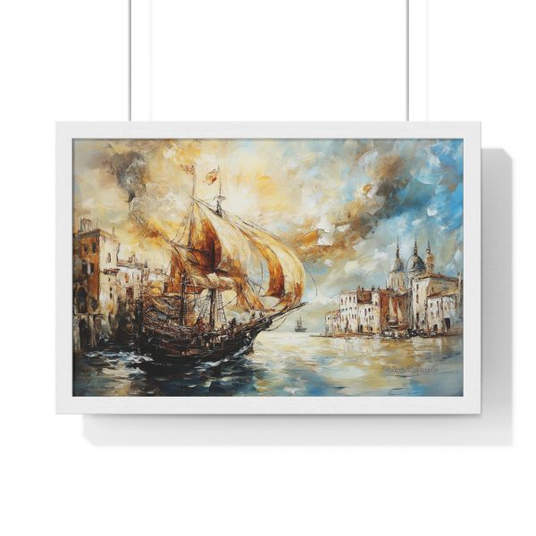 Scenic Maritime Horizontal Framed Poster, Nautical Wall Art, Ship Decor, Ocean Aesthetic, Home Gallery - Image 4
