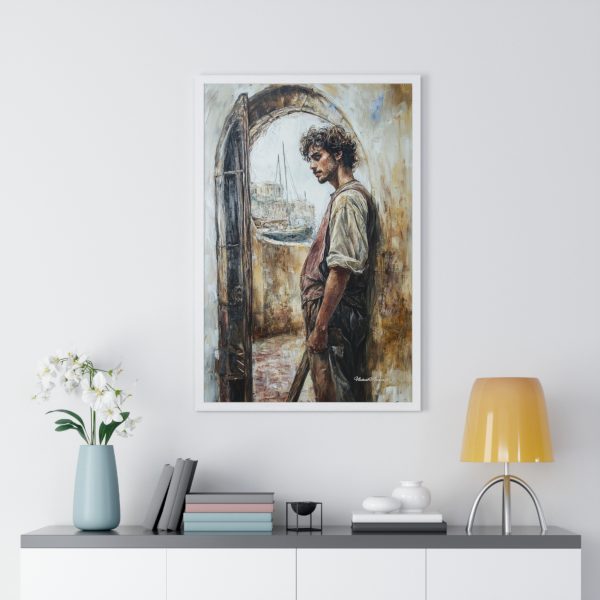 Artistic Vertical Framed Poster, Nautical Wall Art, Coastal Decor, Beach House Artwork, Unique Gift for Art Lovers - Image 11