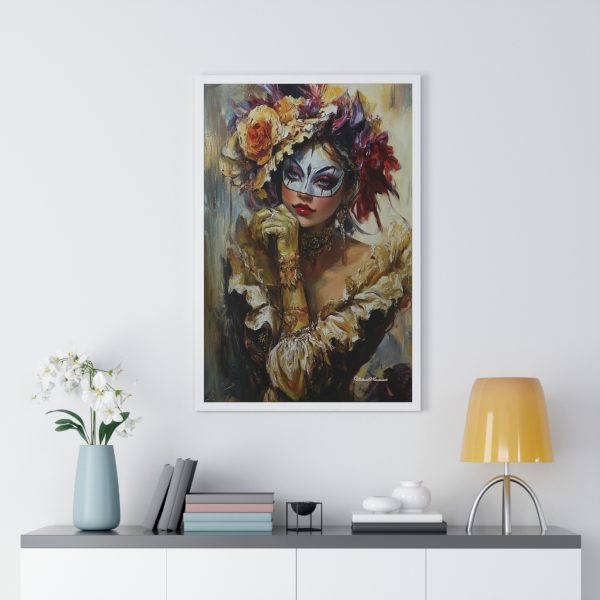 Elegant Masquerade Wall Art Print, Vertical Framed Poster, Living Room Decor, Gift for Art Lovers, Carnival Decorations - Image 11