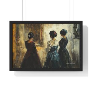 Elegant Framed Art Poster, Vintage Women in Evening Gowns, Wall Decor for Home, Gift for Art Lovers, Perfect for Gallery Walls