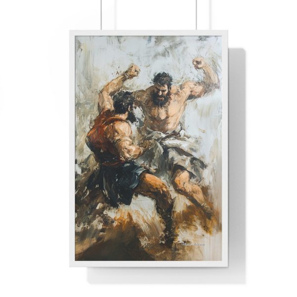Epic Battle Art Vertical Framed Poster, Wall Decor for Home, Unique Gift for Sports Lovers, Gym Art, Masculine Room Decor - Image 10