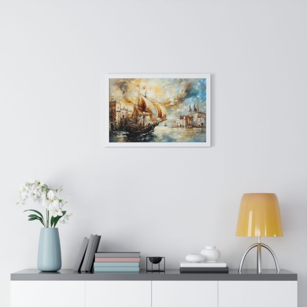 Scenic Maritime Horizontal Framed Poster, Nautical Wall Art, Ship Decor, Ocean Aesthetic, Home Gallery - Image 5