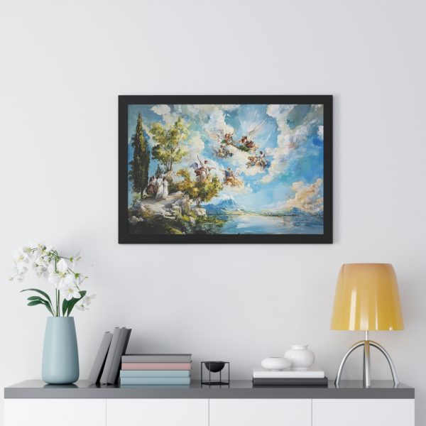 Elegant Framed Horizontal Poster, Art Decor, Wall Art for Living Room, Gift for Art Lovers, Home Aesthetic, Blue Sky Art Print - Image 5