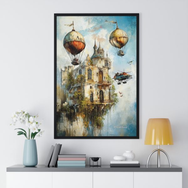 Whimsical Hot Air Balloon Art Print, Vintage Home Decor, Unique Wall Art, Fantasy Poster, Gift for Travelers - Image 2