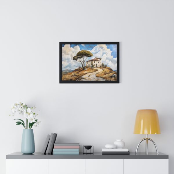 Rustic Landscape Art Print, Framed Wall Decor, Home Decoration, Gift for Nature Lovers, Housewarming Present, Italian Villa Poster - Image 2