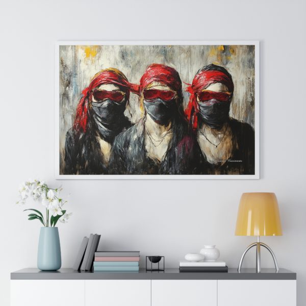 Artistic Framed Wall Poster Print, Home Decor, Wall Art, Unique Gift, Gallery Wall, Red Bandana Art, Modern Artwork - Image 11
