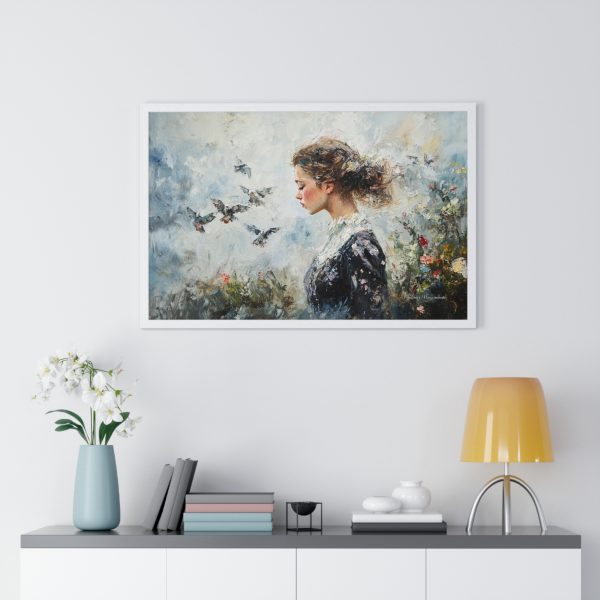 Elegant Floral Framed Poster, Dreamy Portrait Art, Home Decor, Gift for Art Lovers, Inspirational Wall Art - Image 17
