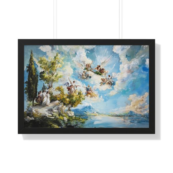 Elegant Framed Horizontal Poster, Art Decor, Wall Art for Living Room, Gift for Art Lovers, Home Aesthetic, Blue Sky Art Print - Image 4