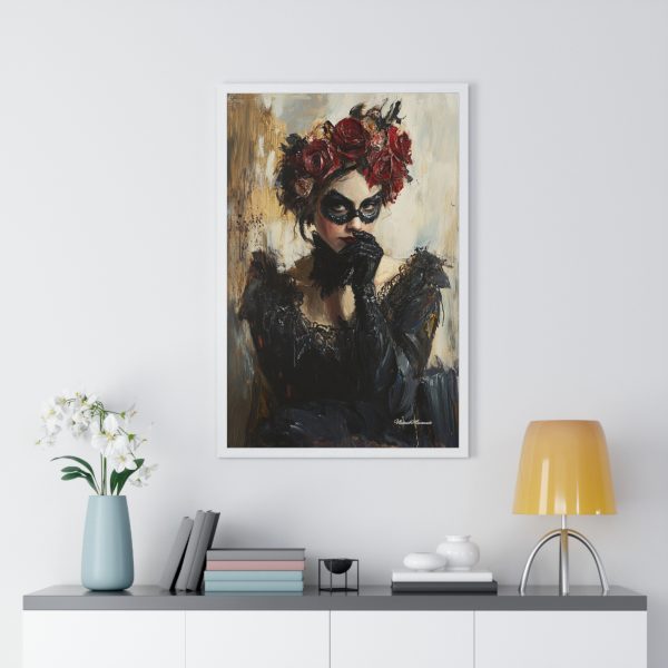 Elegant Masquerade Vertical Framed Poster, Wall Art, Home Decor, Gothic Art, Gift for Art Lovers, Halloween Decor - Image 11