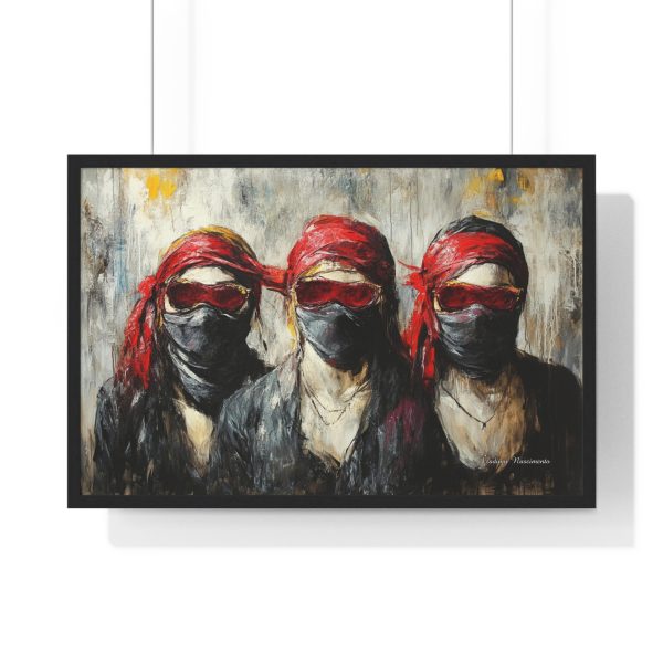 Artistic Framed Wall Poster Print, Home Decor, Wall Art, Unique Gift, Gallery Wall, Red Bandana Art, Modern Artwork - Image 13