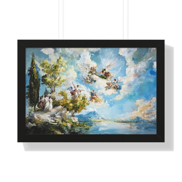 Elegant Framed Horizontal Poster, Art Decor, Wall Art for Living Room, Gift for Art Lovers, Home Aesthetic, Blue Sky Art Print