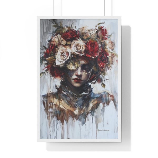 Artistic Floral Portrait Wall Art, Vertical Framed Poster, Home Decor, Unique Gift, Gallery Wall Piece, Bohemian Vibe, Stylish Room Decor - Image 10