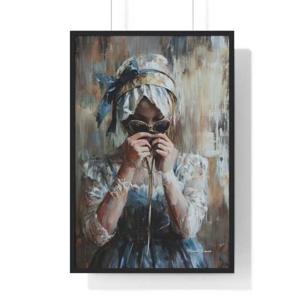 Elegant Vertical Framed Poster, Vintage Art Print, Home Decor, Unique Gift, Wall Art, Art Collectible
