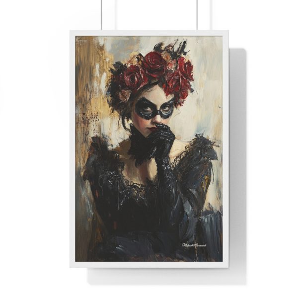 Elegant Masquerade Vertical Framed Poster, Wall Art, Home Decor, Gothic Art, Gift for Art Lovers, Halloween Decor - Image 10