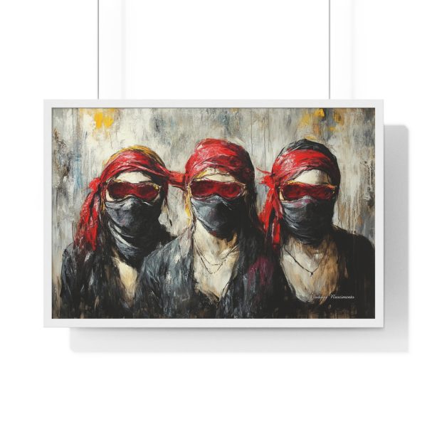 Artistic Framed Wall Poster Print, Home Decor, Wall Art, Unique Gift, Gallery Wall, Red Bandana Art, Modern Artwork - Image 16