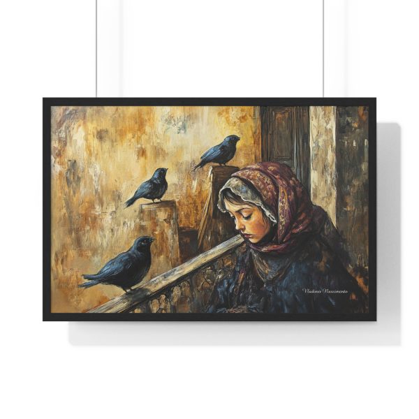Elegant Framed Poster of Woman Playing Flute with Birds, Home Decor, Art Print, Gift for Music Lovers, Wall Art, Cozy Atmosphere - Image 13