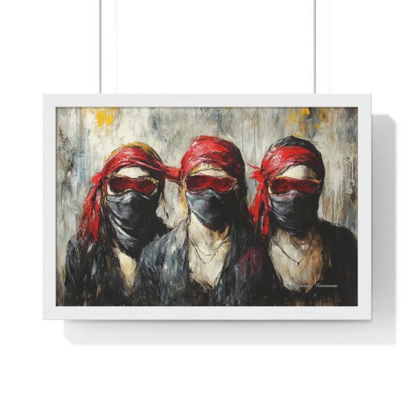 Artistic Framed Wall Poster Print, Home Decor, Wall Art, Unique Gift, Gallery Wall, Red Bandana Art, Modern Artwork - Image 4