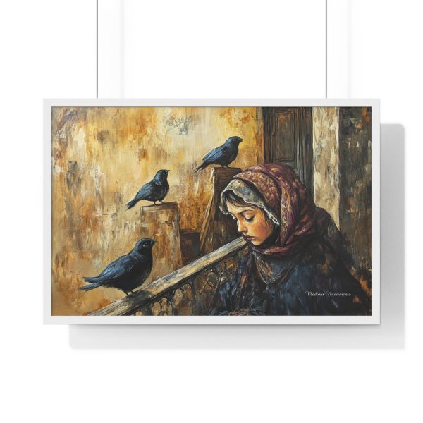Elegant Framed Poster of Woman Playing Flute with Birds, Home Decor, Art Print, Gift for Music Lovers, Wall Art, Cozy Atmosphere - Image 16