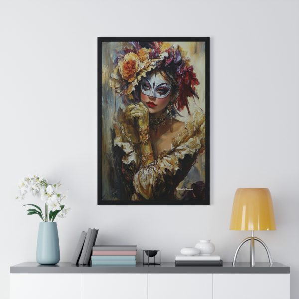Elegant Masquerade Wall Art Print, Vertical Framed Poster, Living Room Decor, Gift for Art Lovers, Carnival Decorations - Image 8