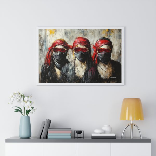 Artistic Framed Wall Poster Print, Home Decor, Wall Art, Unique Gift, Gallery Wall, Red Bandana Art, Modern Artwork - Image 17