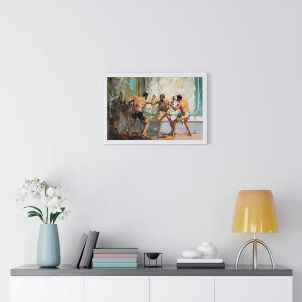 Dynamic Framed Wall Art of Wrestling Scene | Home Decor, Gift for Sports Enthusiasts, Living Room Art, Unique Artwork, Fitness Decor - Image 5