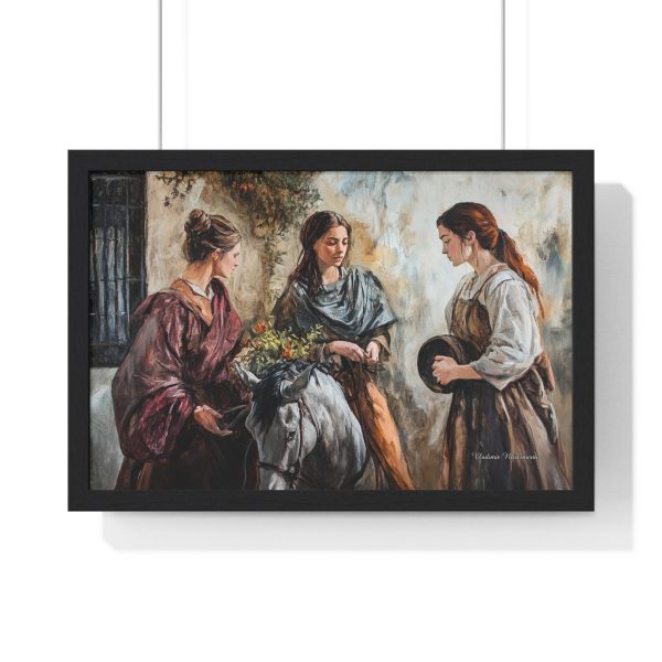 Framed Art Print, Elegant Wall Decor, Home Aesthetic, Gift for Her, Vintage Style Art