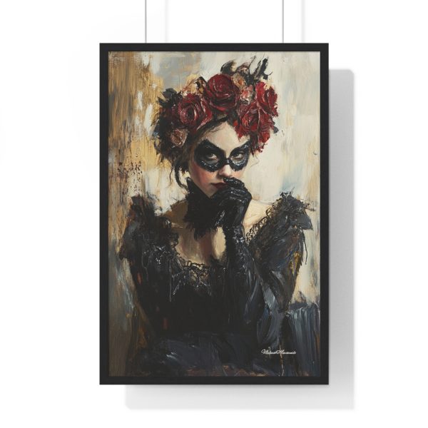 Elegant Masquerade Vertical Framed Poster, Wall Art, Home Decor, Gothic Art, Gift for Art Lovers, Halloween Decor - Image 7