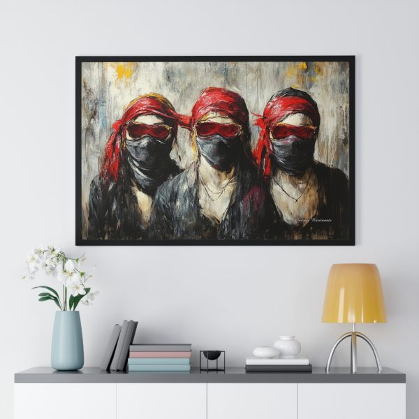 Artistic Framed Wall Poster Print, Home Decor, Wall Art, Unique Gift, Gallery Wall, Red Bandana Art, Modern Artwork - Image 8