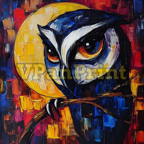 Iconic Cyclopean Owl Art Paintings.