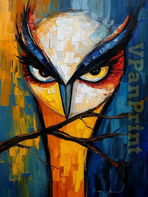 Powerful 24 Nocturnal Owl Art Paintings Bundle - Image 11