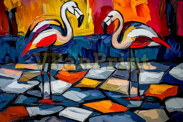 Stunning 16 Abstract Flamingo Art Prints - Image 13