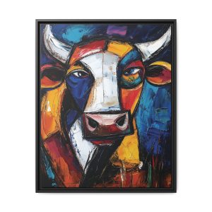 Vibrant Cow Artwork, Colorful Wall Decor, Farmhouse Style Art, Gift for Animal Lovers, Unique Home Decoration, Kitchen Wall Art