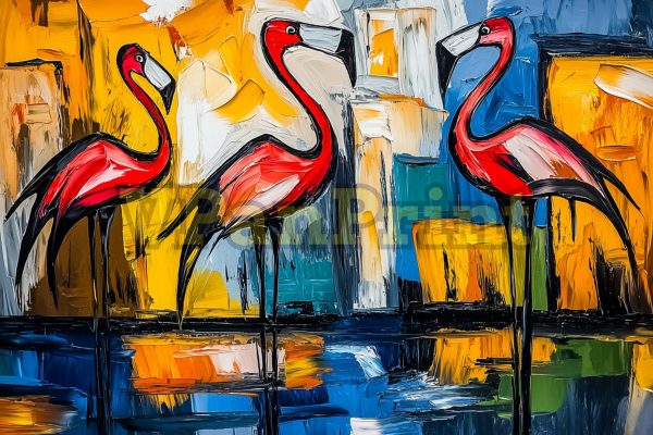 Stunning 16 Abstract Flamingo Art Prints - Image 15