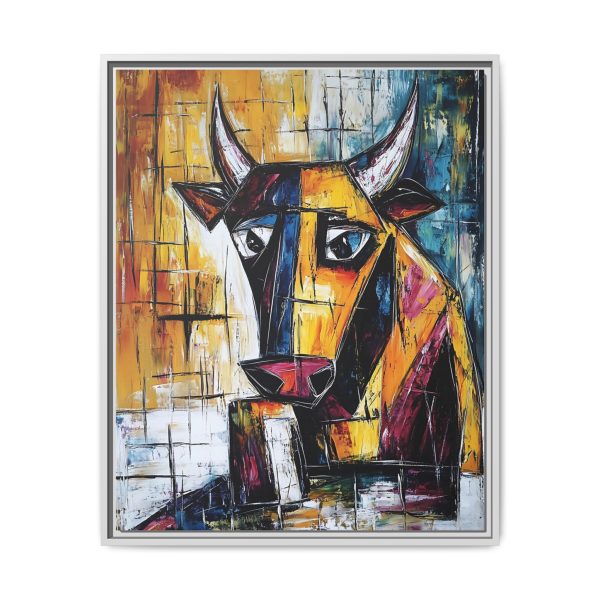 Multi-Color Framed Canvas Art, Abstract Cow Wall Decor, Modern Farmhouse Decor, Unique Gift for Animal Lovers, Living Room Art - Image 9