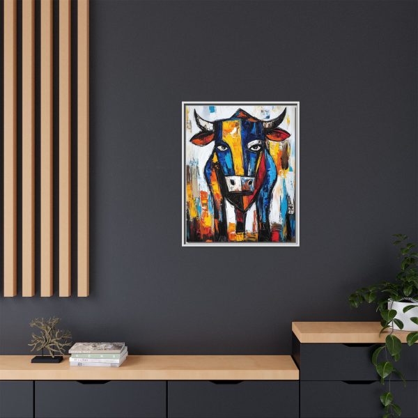 Vibrant Cow Wall Art Print, Colorful Framed Canvas for Farmhouse Decor, Unique Gift for Animal Lovers, Modern Home Art Display - Image 12