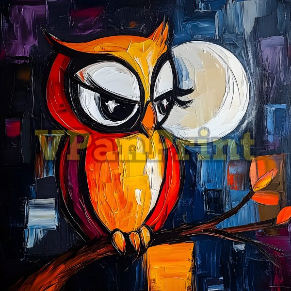 Iconic Cyclopean Owl Art Paintings.